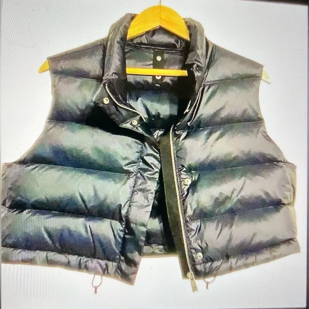 Sweaty Betty Go Your Way Cropped Puffer Vest Black Size S